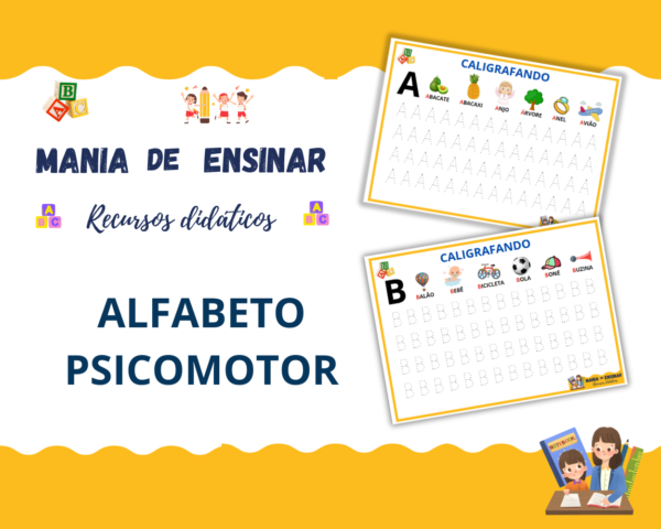 Compre Junto Alfabeto - Psicomotricidade Caixa Alta e Letra Cursiva
