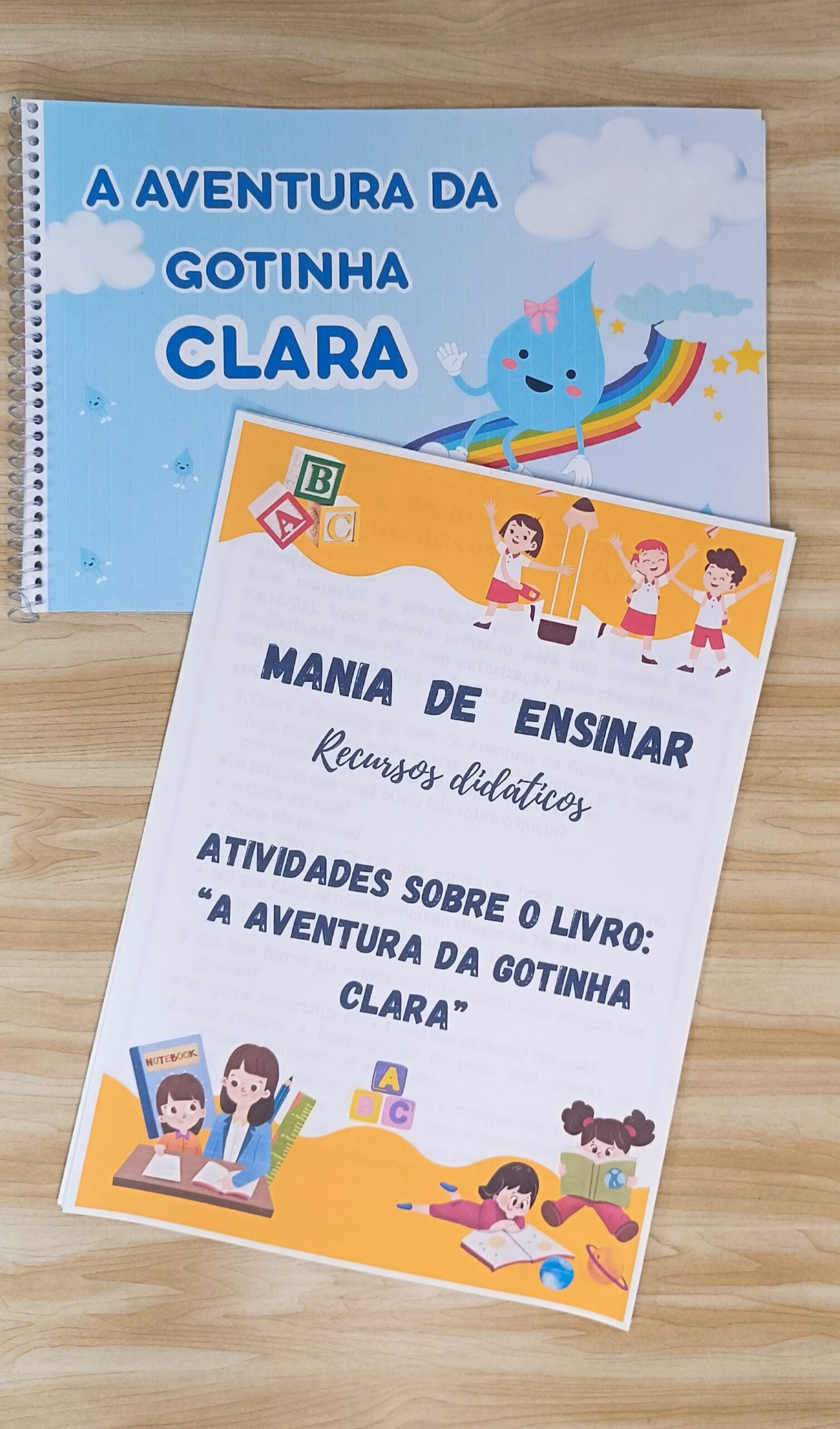 Kit Livro A Aventura da Gotinha Clara + Atividades